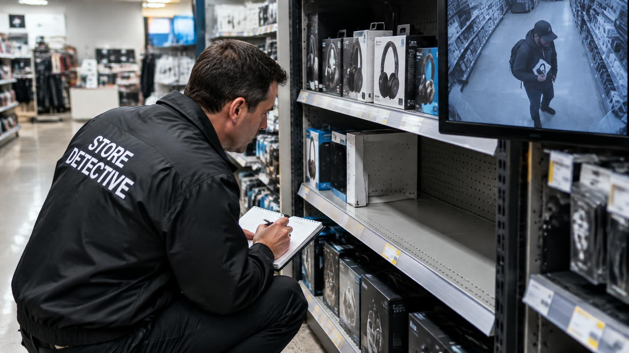 store detective investigating theft