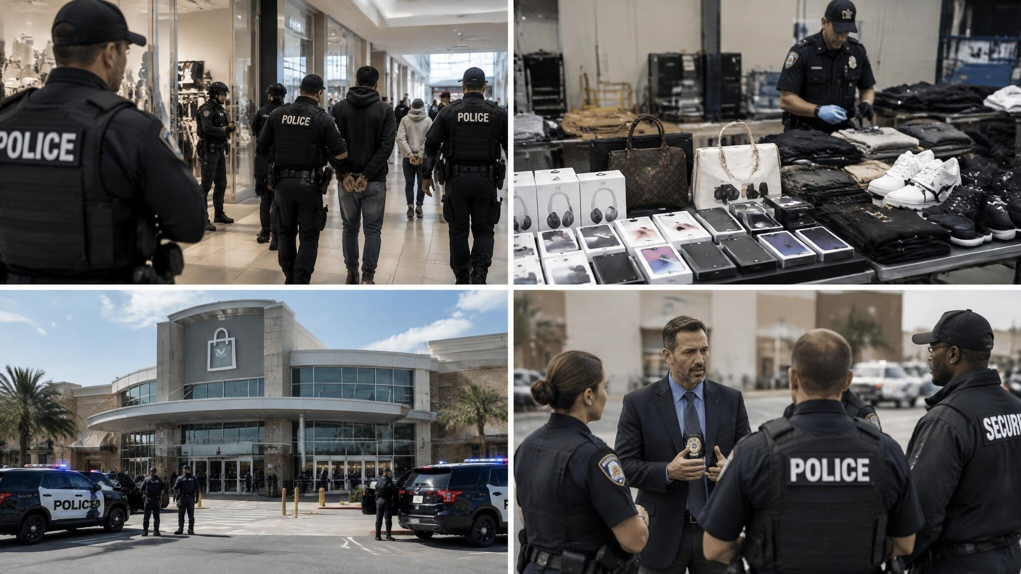police raid in mall