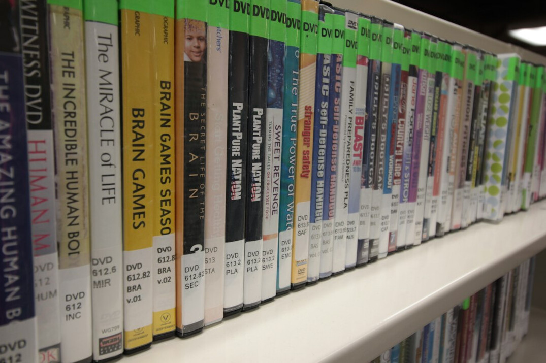 Library shelves full of books